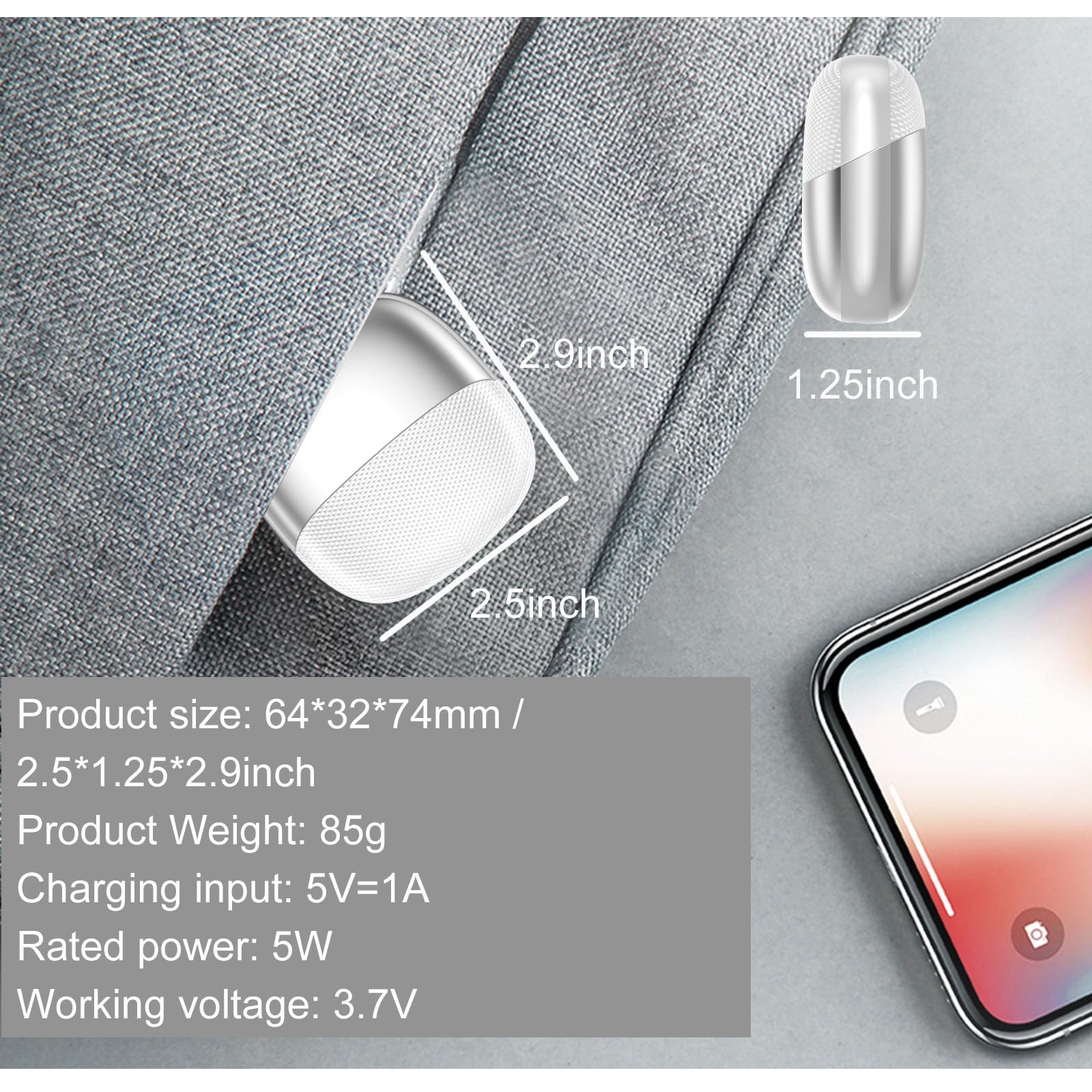 YFLife built-in battery nail grinder smooth grinding without snagging