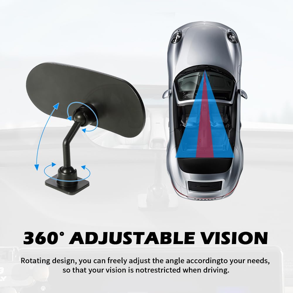YGDMD HD baby car mirror durable plastic housing guards against bumps.