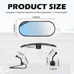 YGDMD HD baby car mirror stick-on windscreen mount for secure viewing.