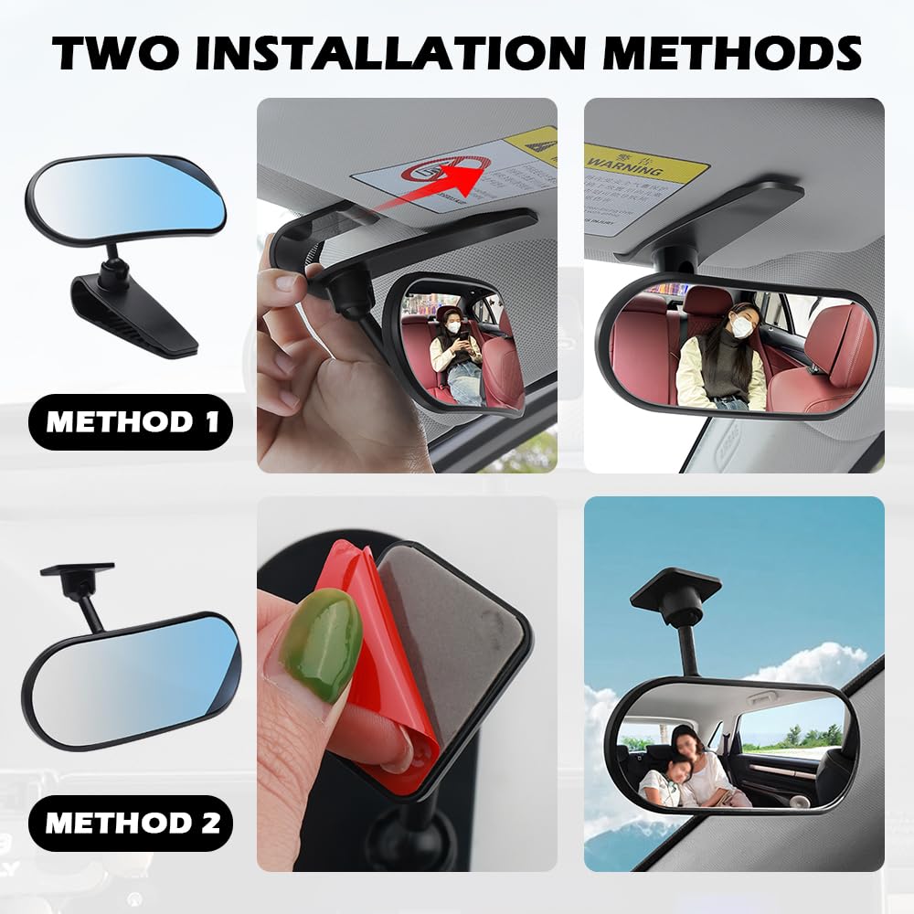 YGDMD HD baby car mirror wide rear-seat view to watch baby safely.