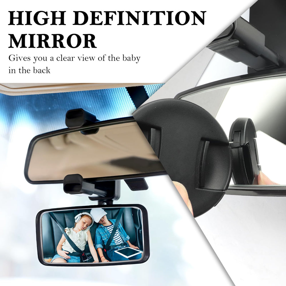YGDMD 360-degree adjustable mirror helps parents angle for best baby visibility.