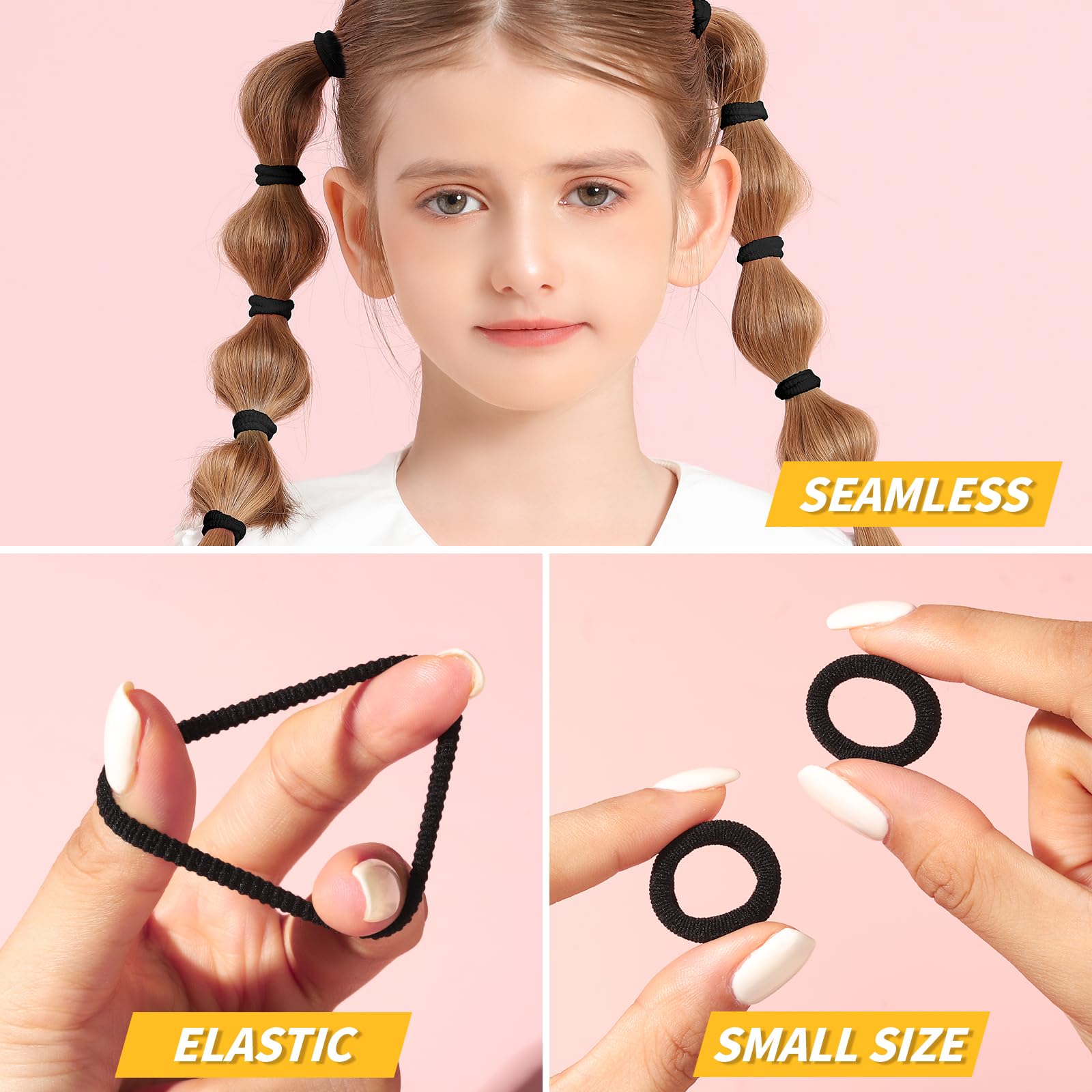 YGDZ black elastic hair bands absorb sweat with cotton texture for active days.