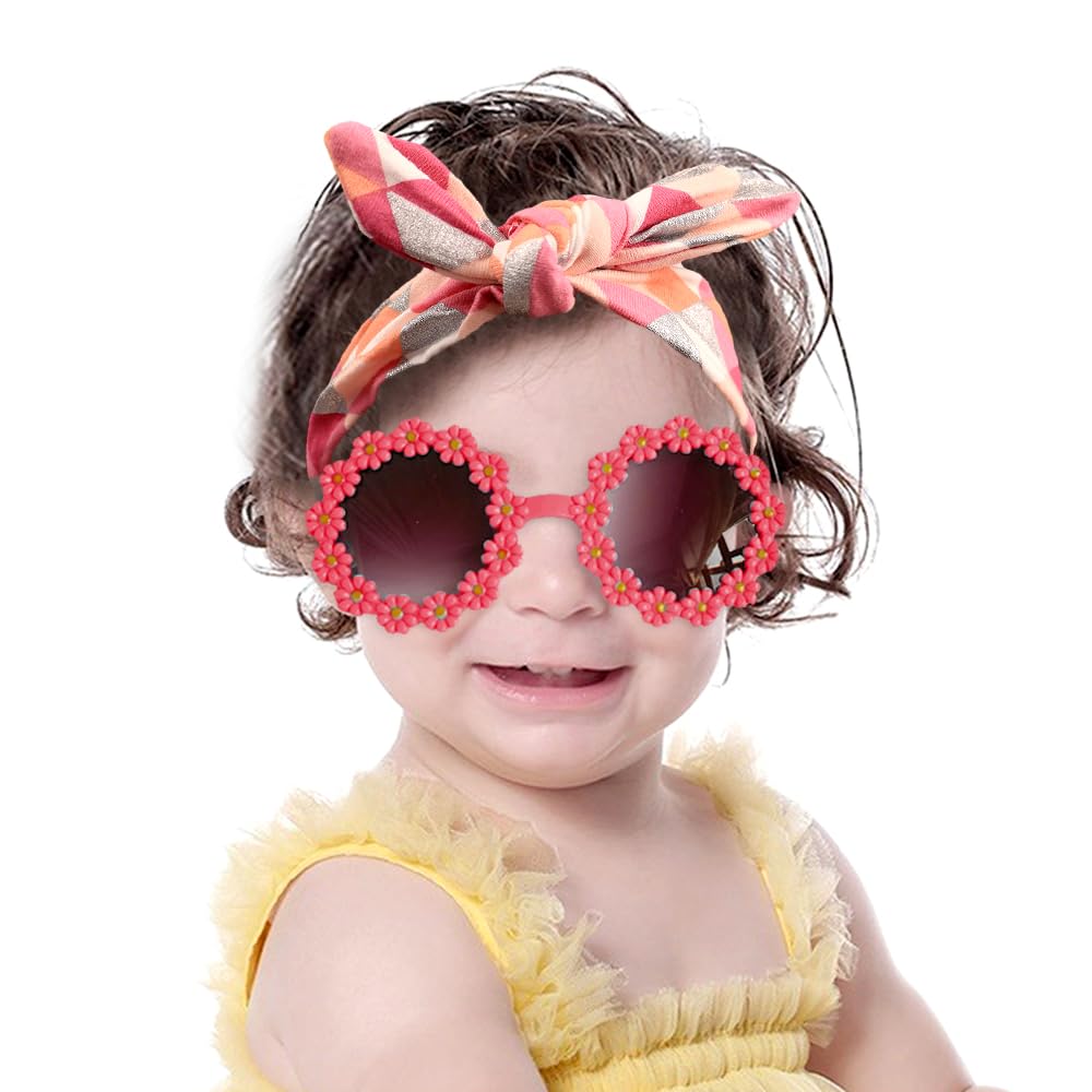 Yheahin baby girl bows headband style-2 red, soft stretch for all-day comfort.