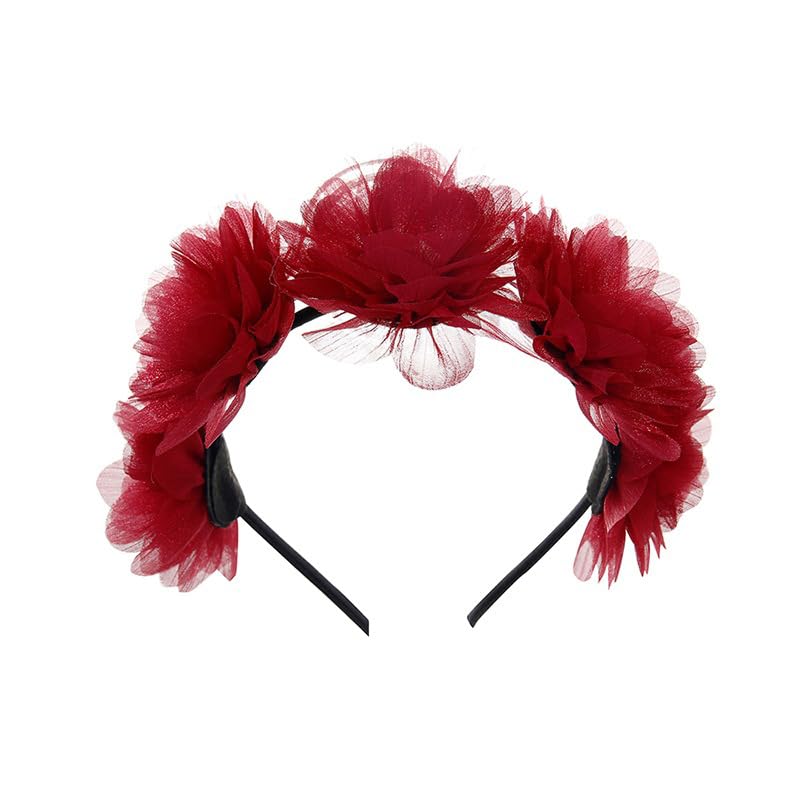 Yheahin flower headband used for dress-up and party outfits