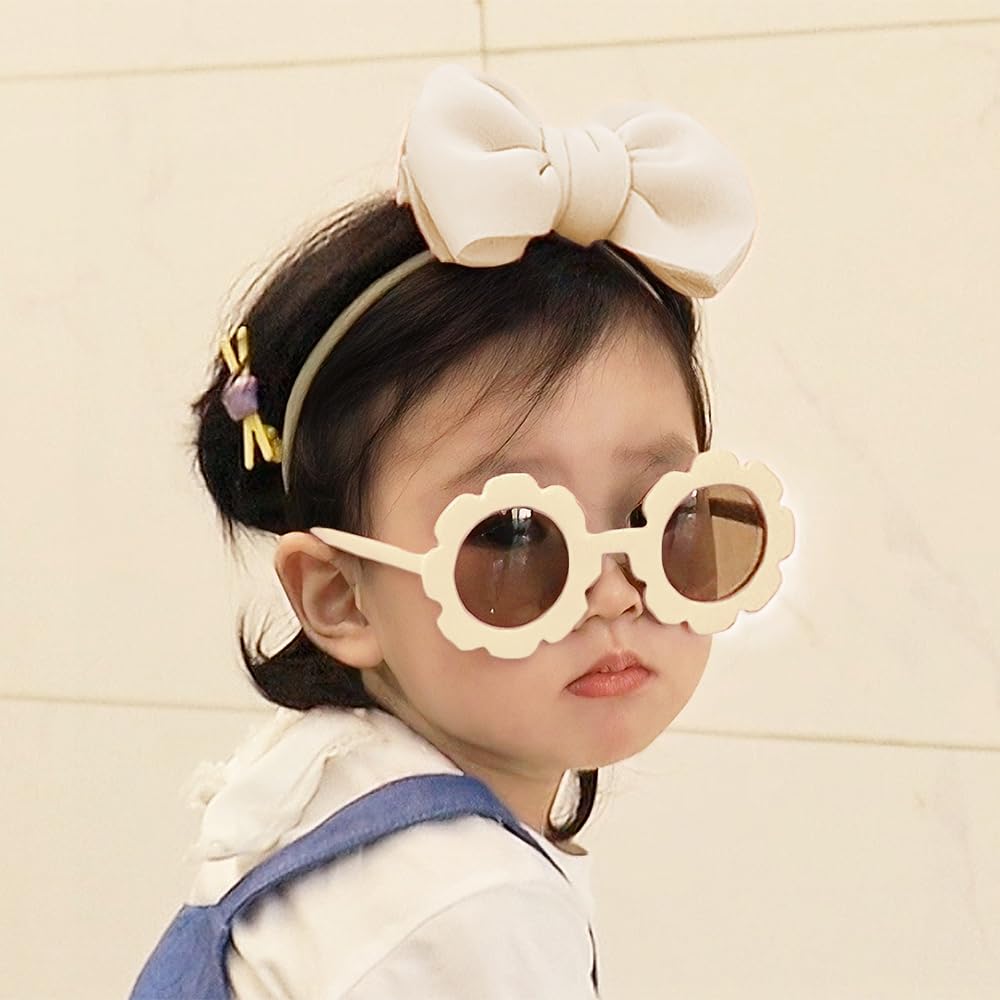 Yheahin baby sunglasses with flower frames protect eyes while adding playful style.