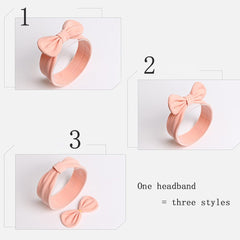 Yheahin bow-knot headband in green, adorable accessory for birthdays and daily wear.