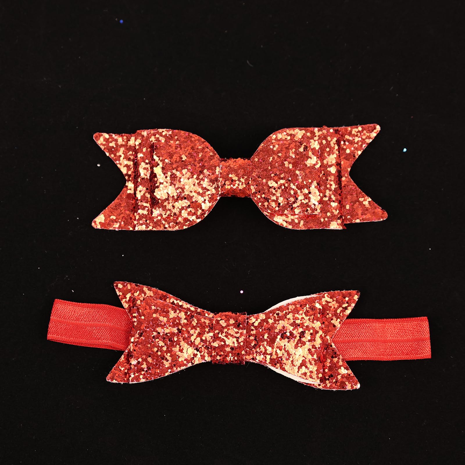 Yheahin glitter bow styling idea for weddings adds subtle sparkle to a formal look.