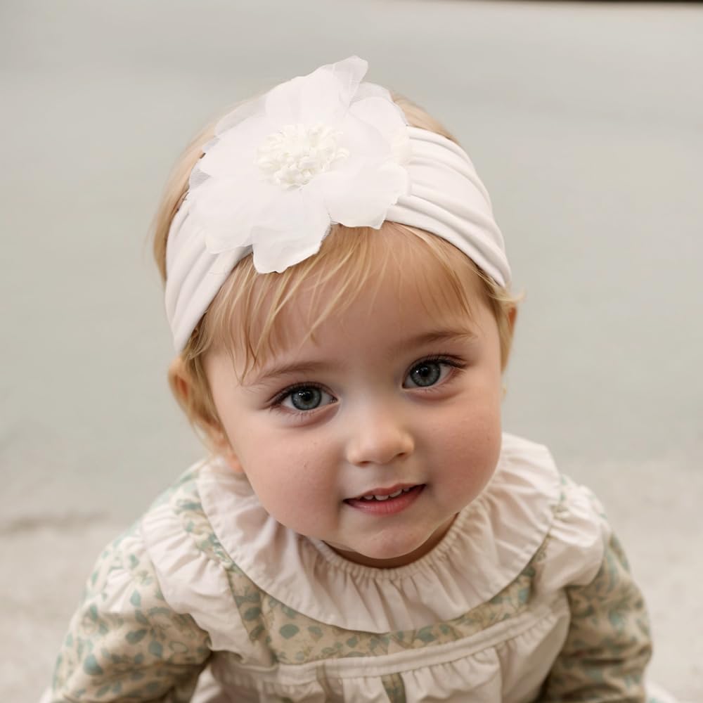 Yheahin headband styled for christening or photoshoot moments
