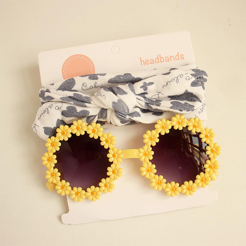 Yheahin headband close-up with yellow bow for soft hair styling