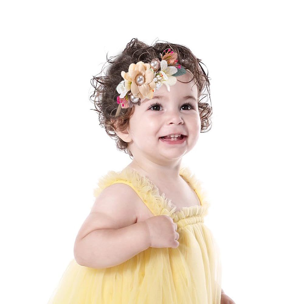 Yheahin ivory floral headband adds timeless charm for photoshoots