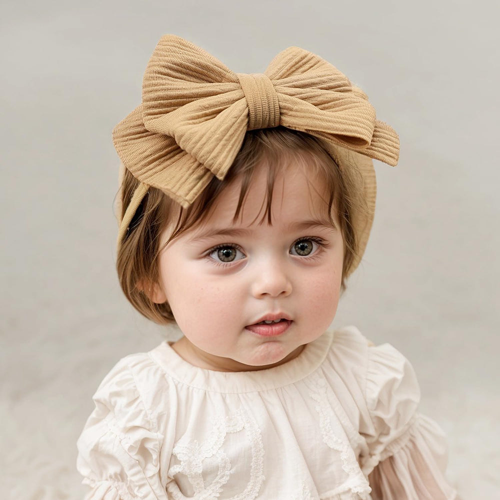 Yheahin soft cotton bow-knot headband keeps delicate skin comfortable
