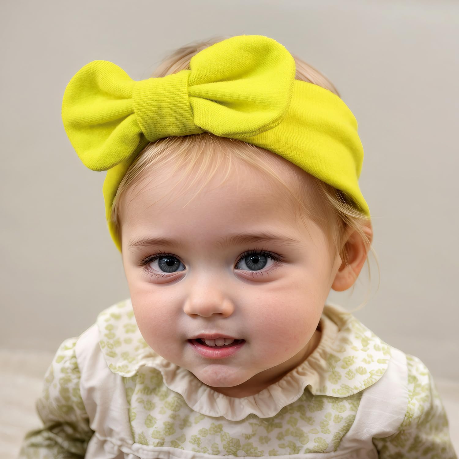 Yheahin soft headband in green, easy to clean for busy parents.