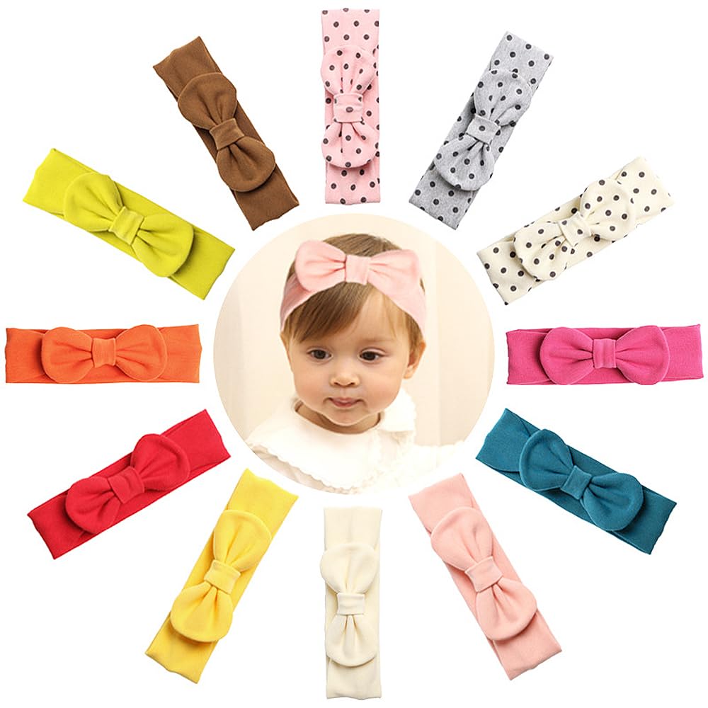 Yheahin stretchable headband in green, comfortable all day for baby.