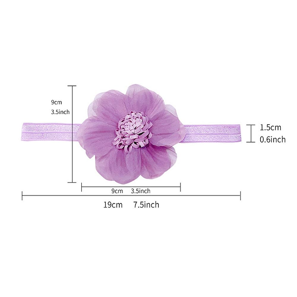 Yheahin toddler flower headband with elastic fit for comfort