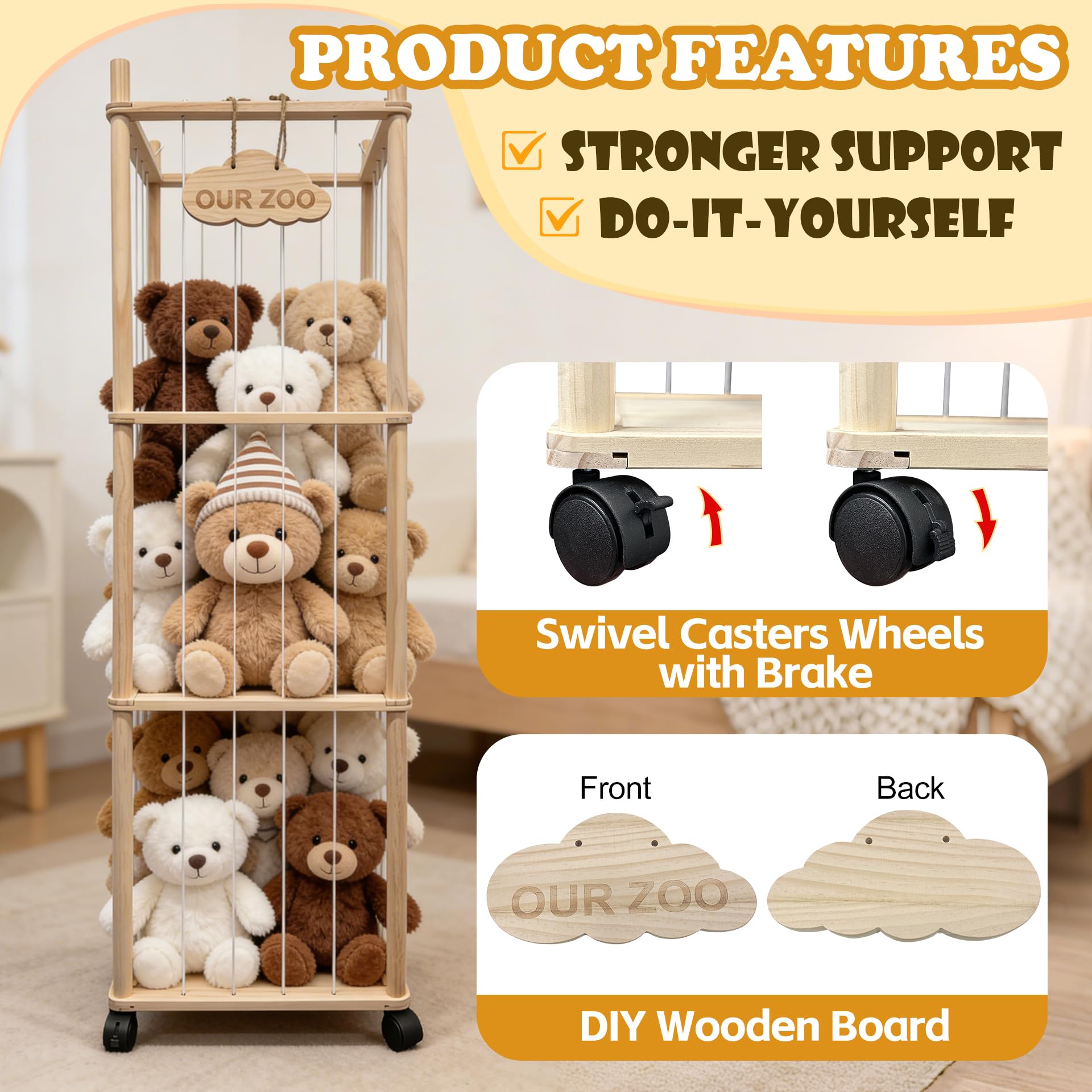 YHJZ includes a wooden nameplate for personalized display