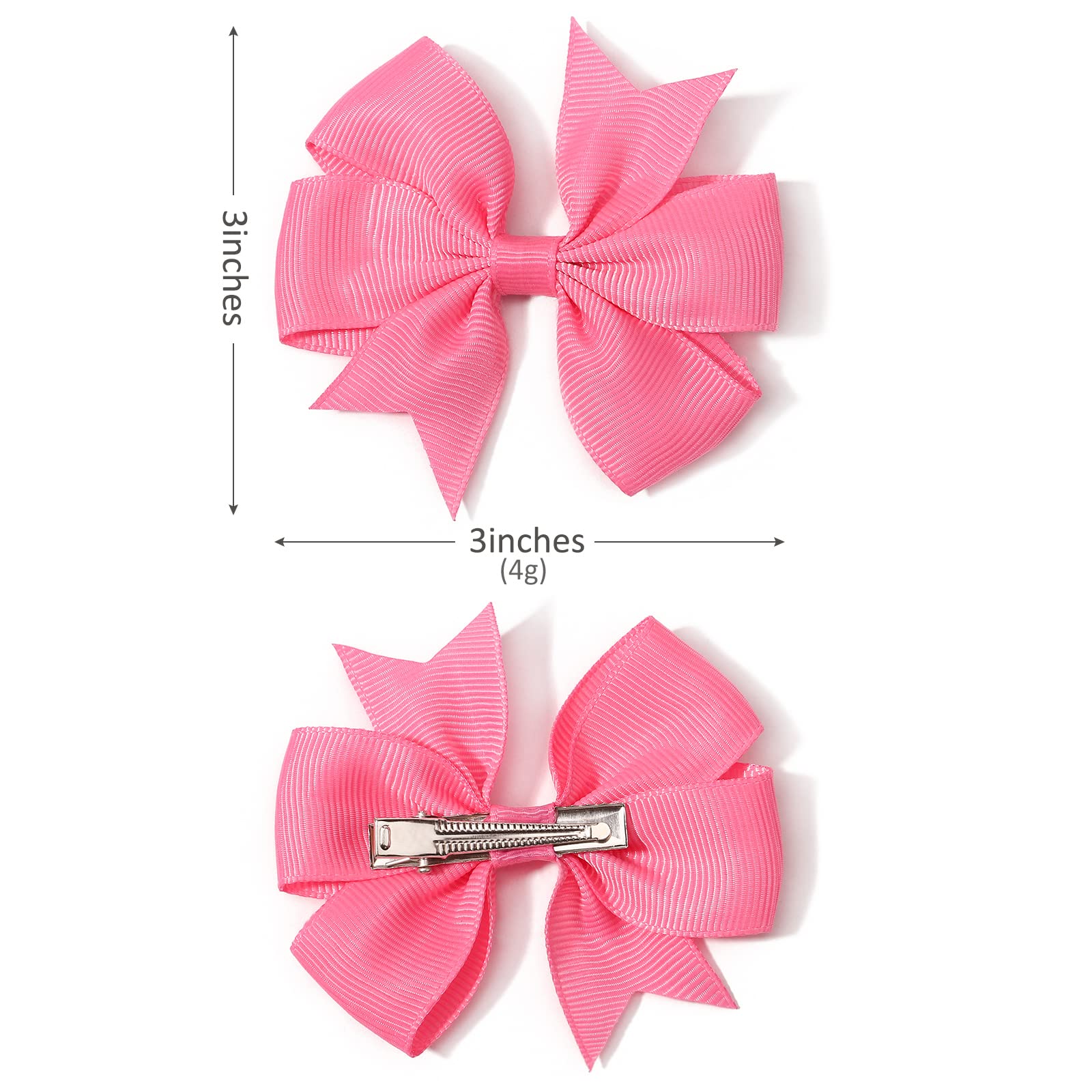 YHXX YLEN alligator clip bows securely attach to toddler hair.