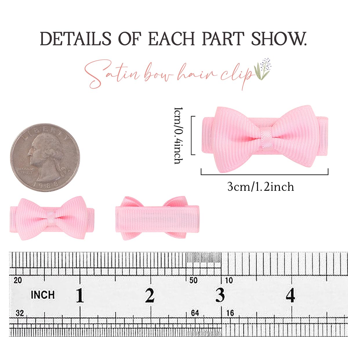 YHXX YLEN small bow clip on bangs demonstrates gentle grip without pulling fine hair