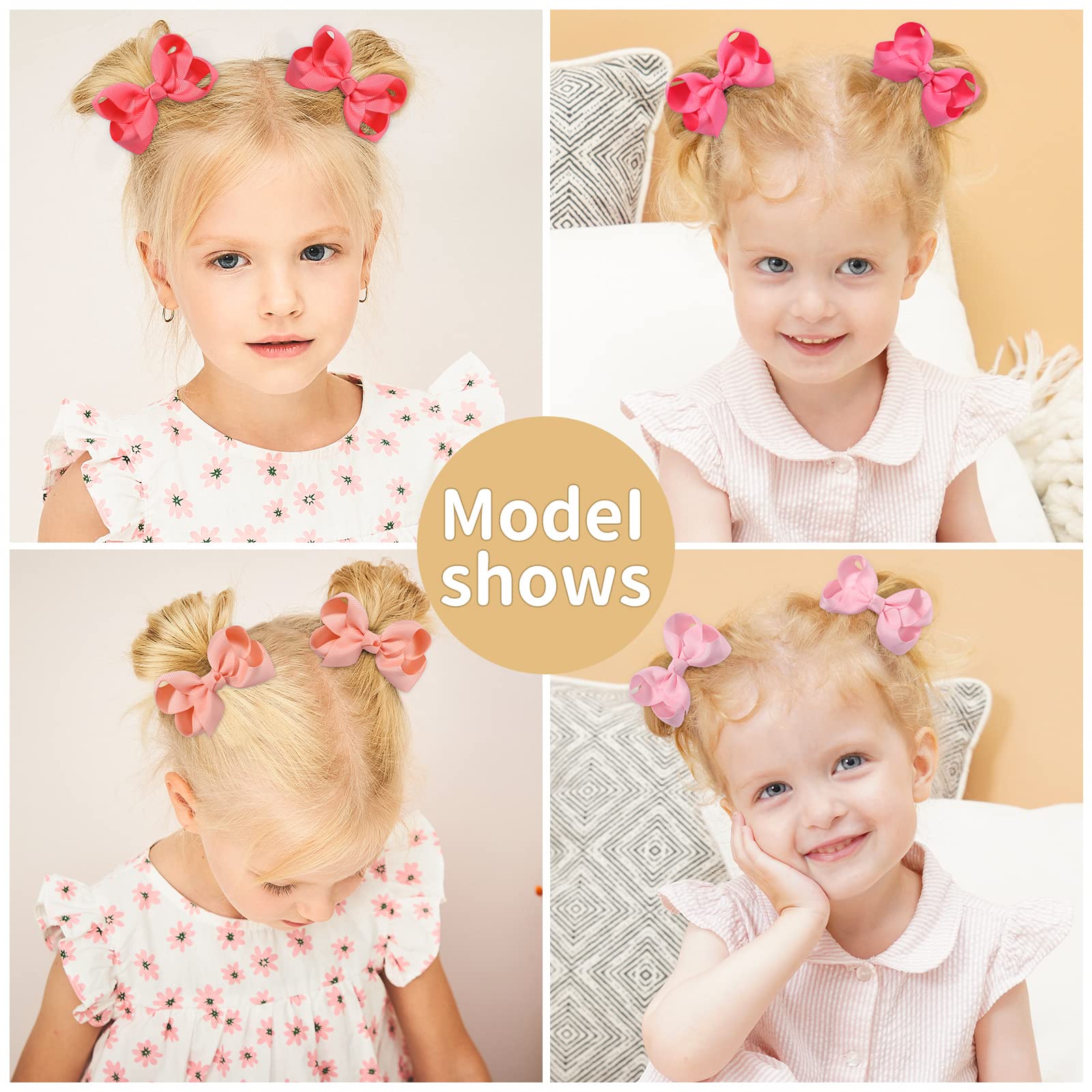 YHXX YLEN 3-inch bows are lightweight and secure on hair for daily wear.