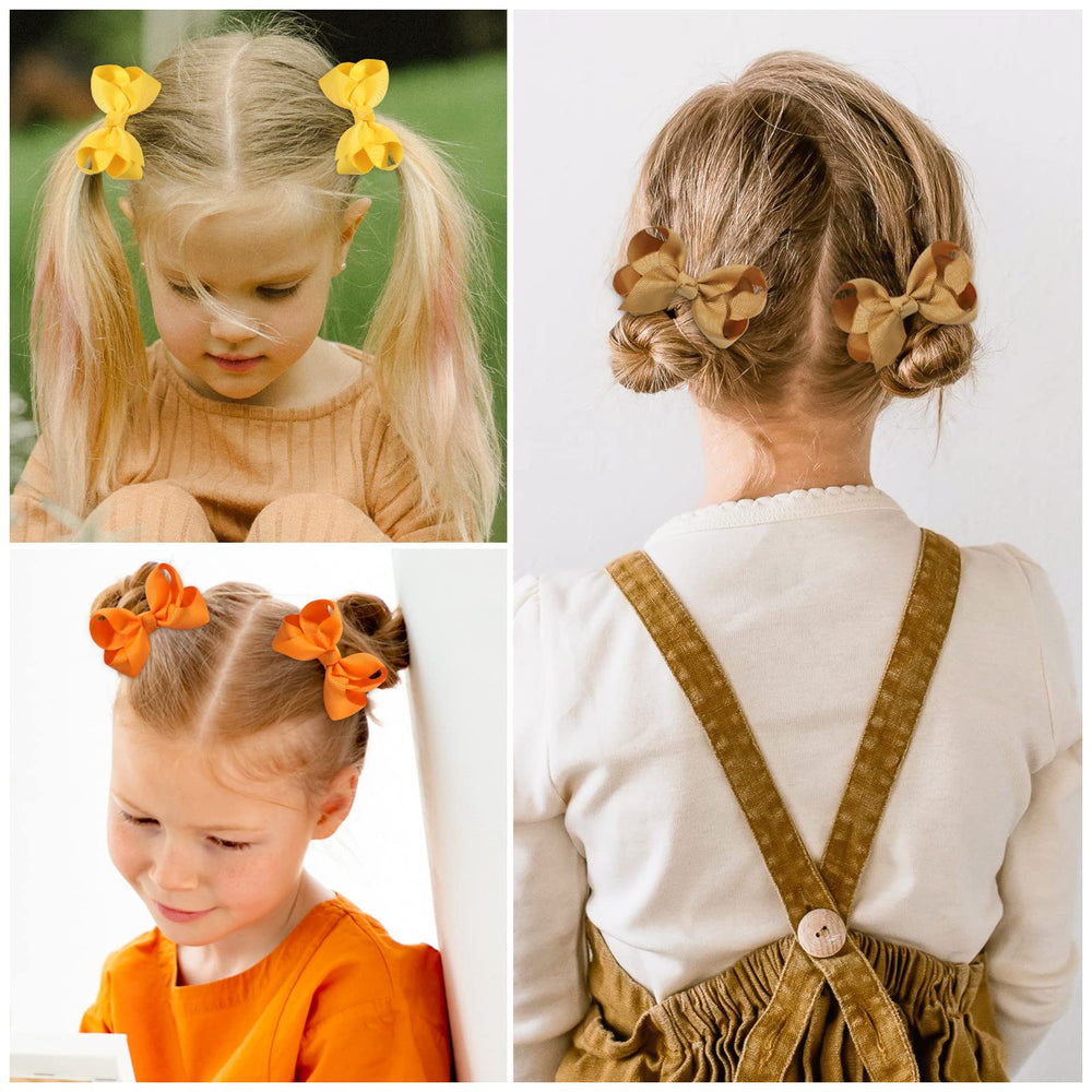 YHXX YLEN bows clip securely to pigtails, braids, and ponytails.