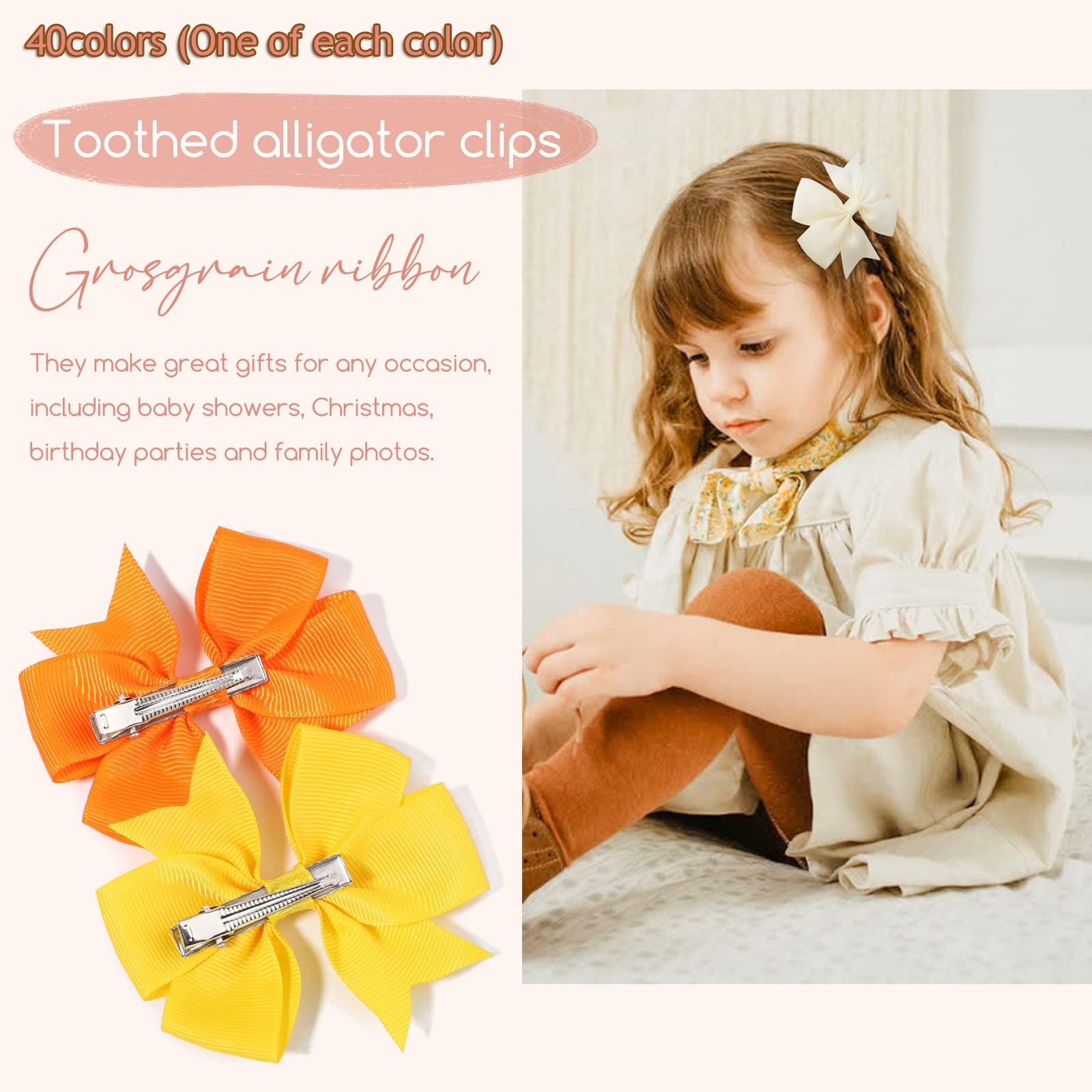 YHXX YLEN alligator clip bows secure hair without snagging.