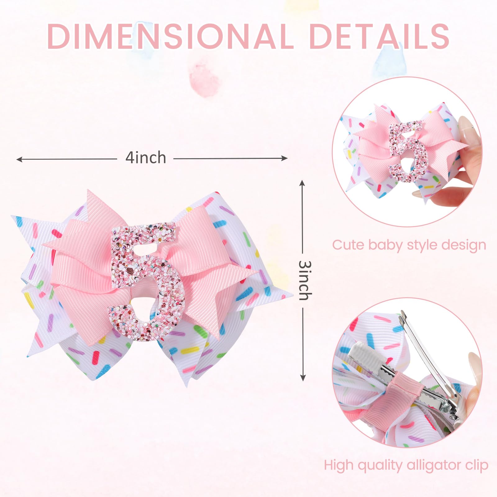 YHXX YLEN pink bow hair accessory for baby girls, ready for celebrations.