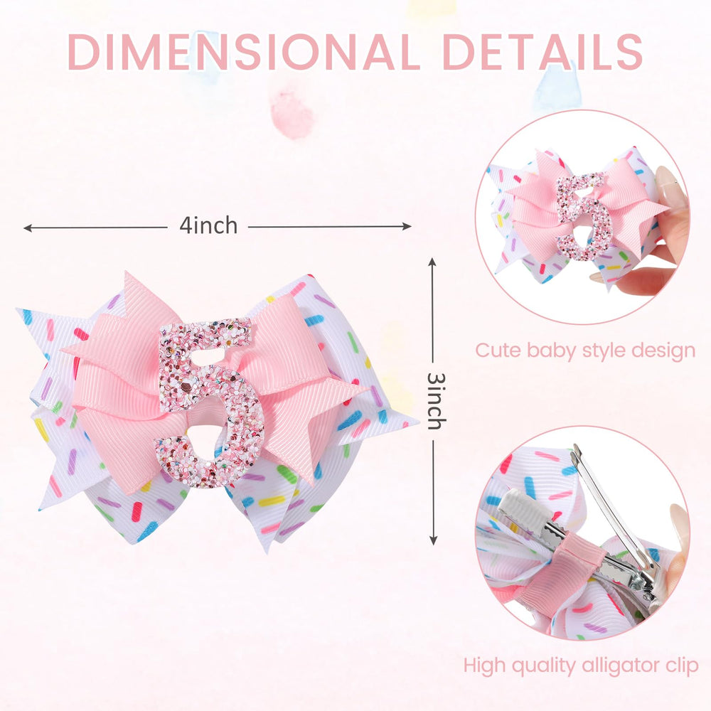 YHXX YLEN pink bow hair accessory for baby girls, ready for celebrations.
