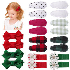YHXX YLEN Christmas hair clip set in red and green for festive outfits.