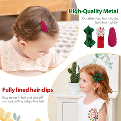 YHXX YLEN daisy ribbon alligator clip adds playful holiday detail.