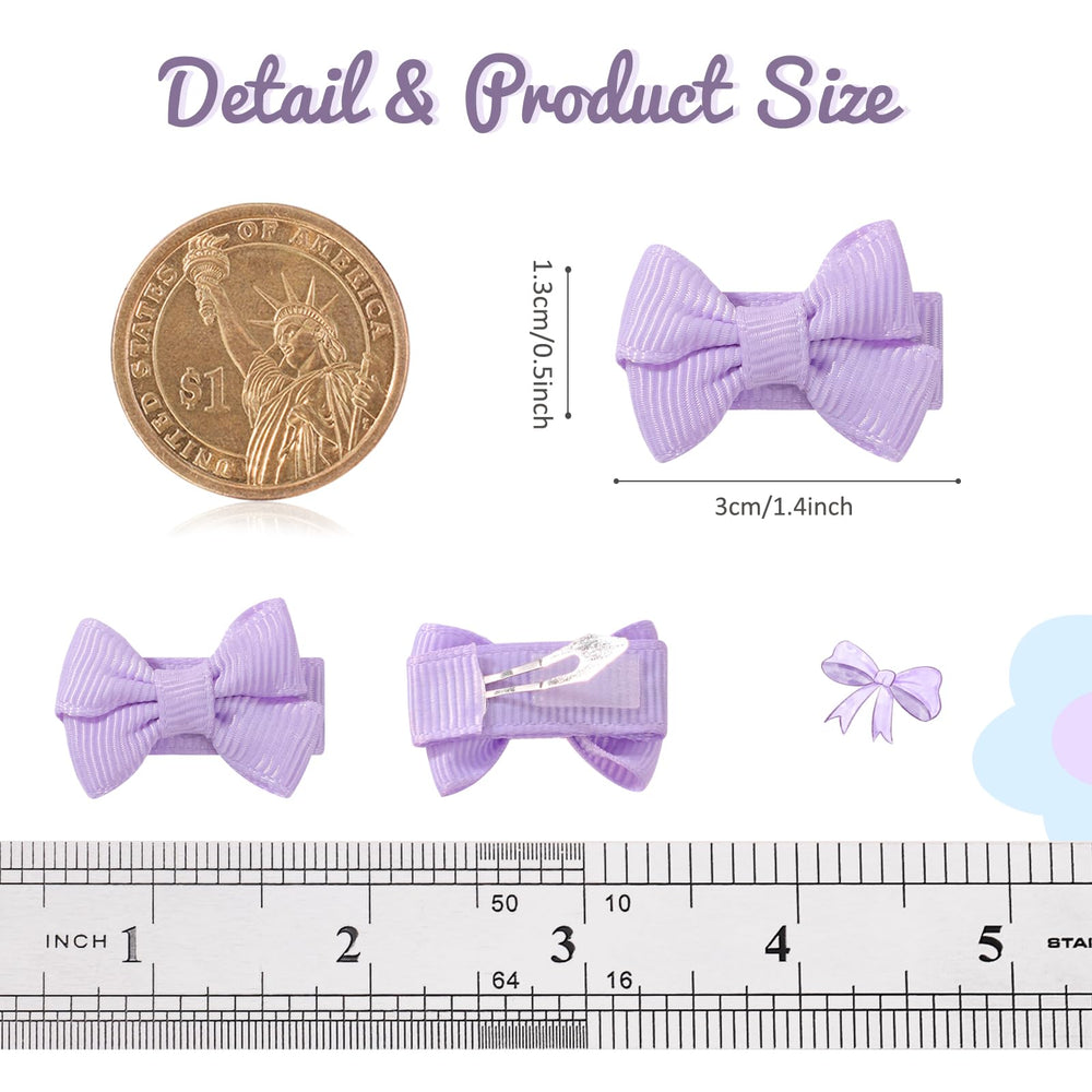 YHXX YLEN grosgrain ribbon bow clip highlighting soft texture and classic color.