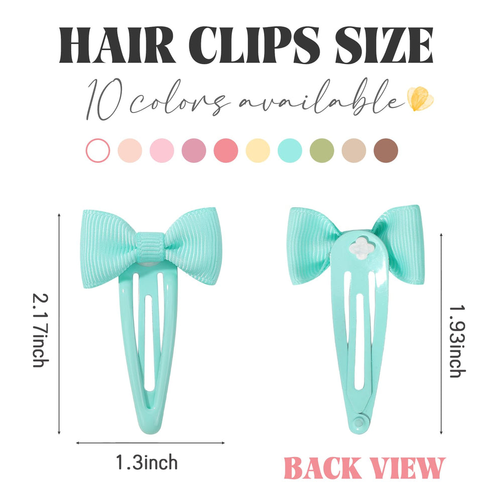 YHXX YLEN hair bows clip colorful palette 03 2-inch size suits toddlers for daily styling.