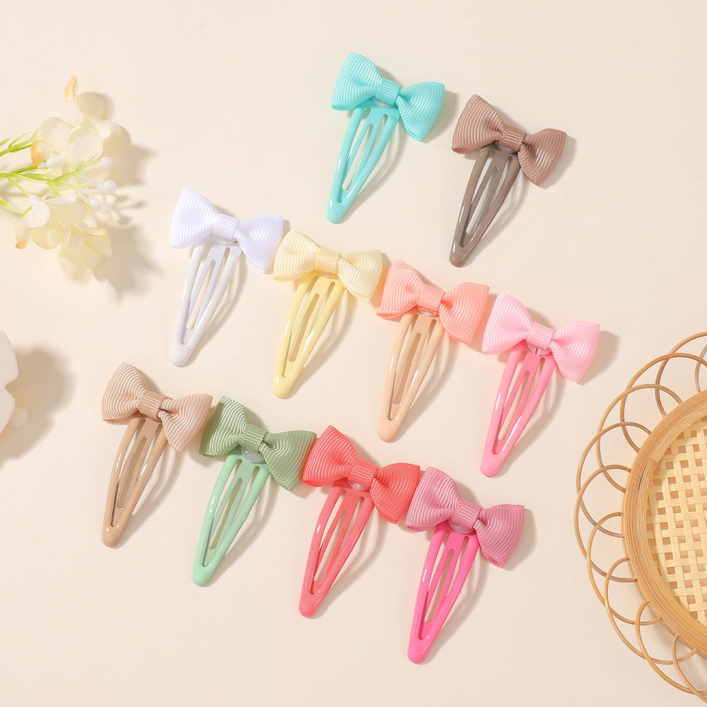 YHXX YLEN hair bows clip colorful palette 04 non-slip metal grip prevents slipping.