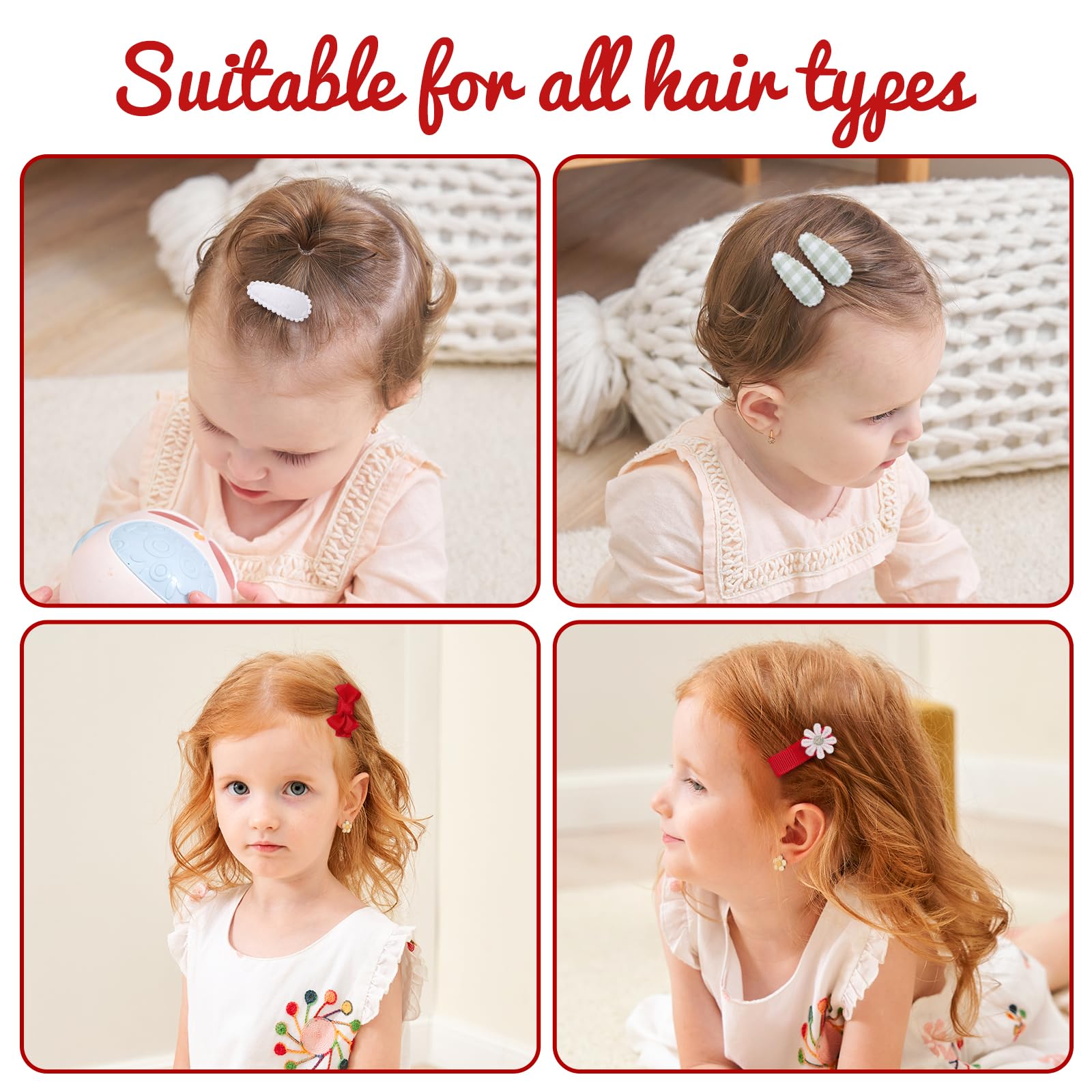 YHXX YLEN non-slip snap barrette secures all-day wear.