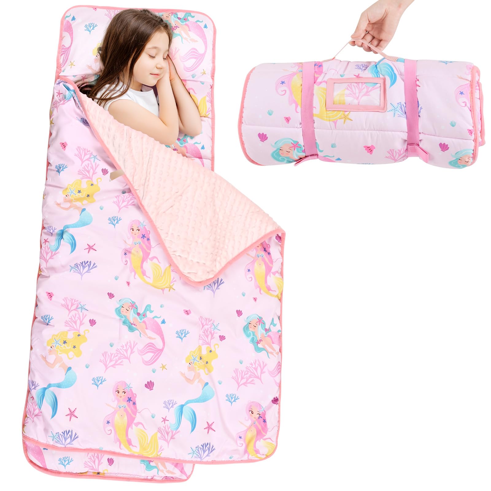 Yierchoo nap mat rolled for easy transport and storage.