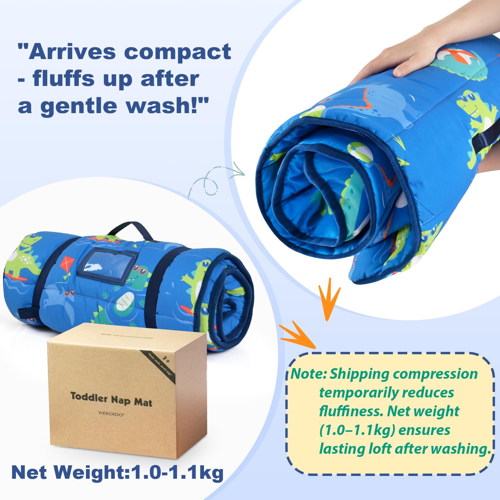 Yierchoo nap mat name tag slot helps identify your mat