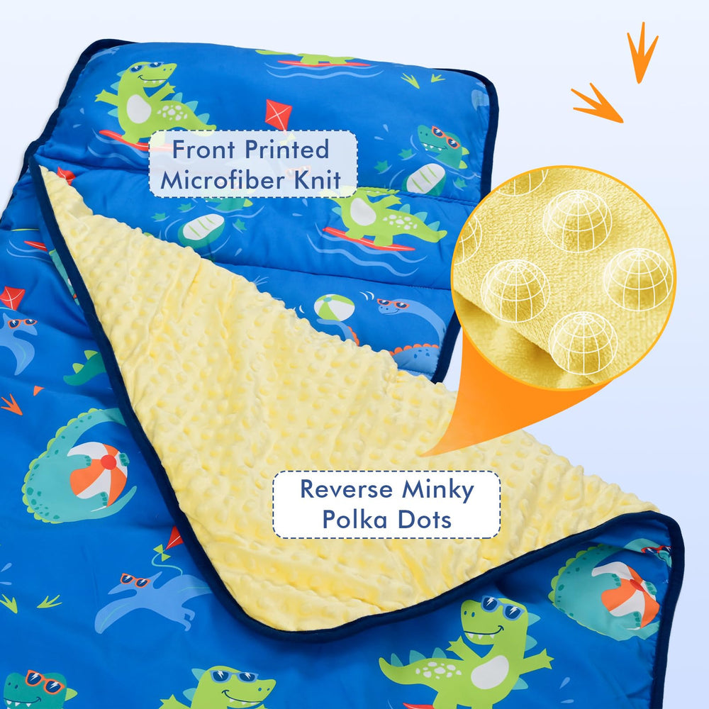 Yierchoo travel-ready nap mat with pillow and blanket for on-the-go use