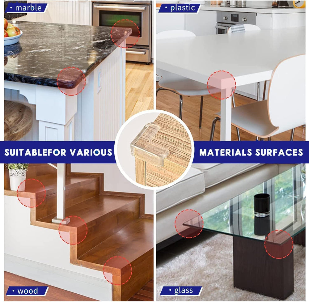 YIIFELL adhesive-install corner protectors secure quickly to wood, glass, or metal.