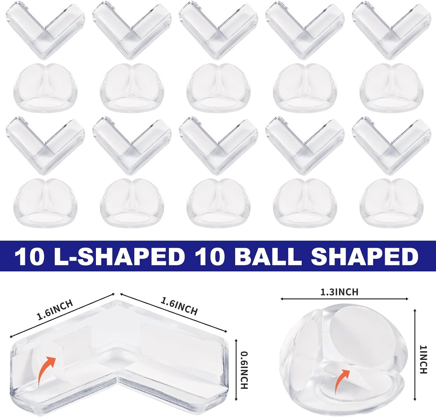 YIIFELL ball-shape corner protector provides soft edge coverage on furniture.