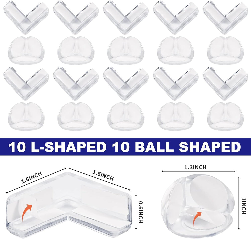 YIIFELL ball-shape corner protector provides soft edge coverage on furniture.