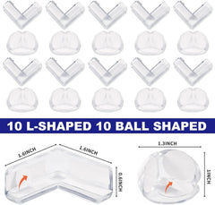 YIIFELL ball-shape corner protector provides soft edge coverage on furniture.