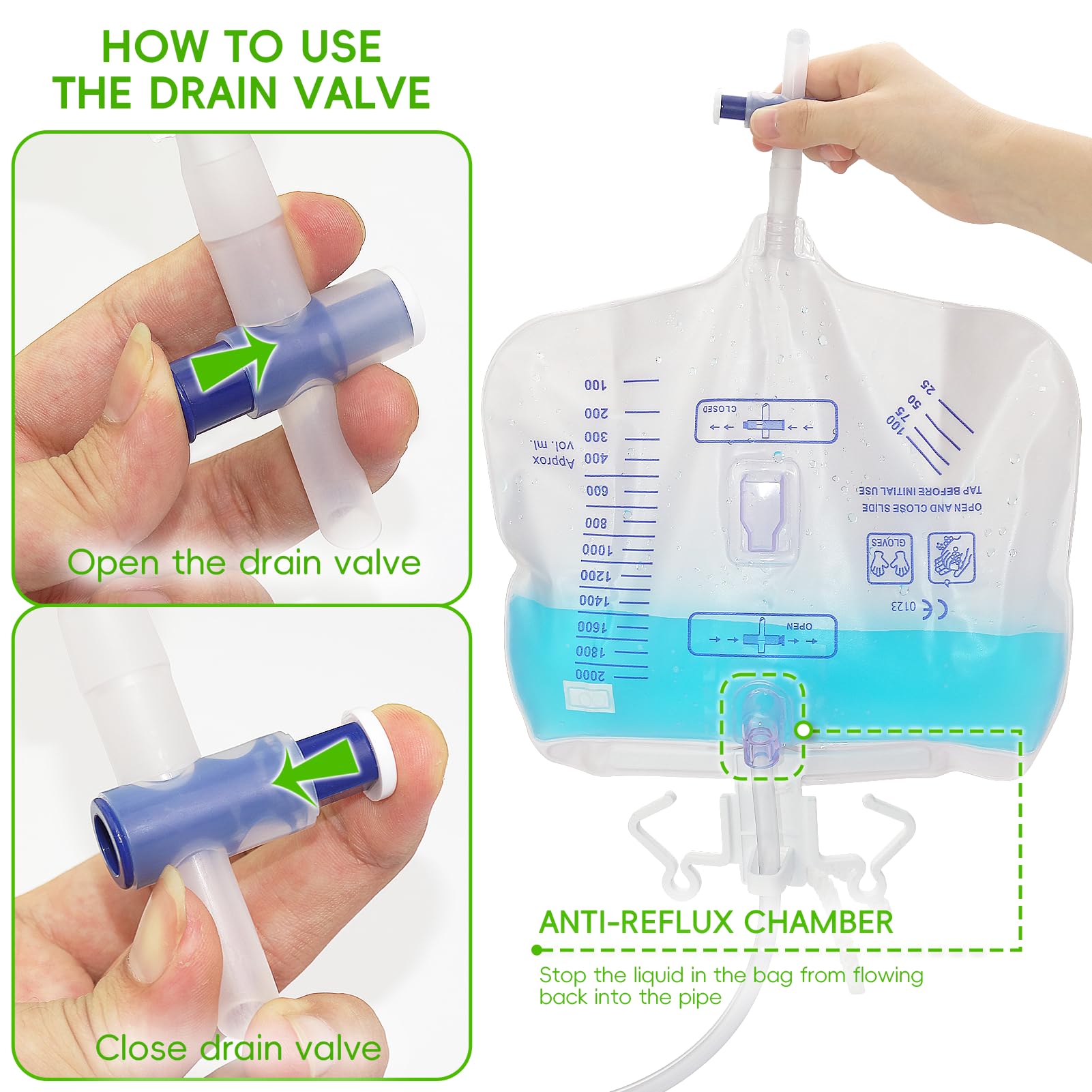 Yiisin catheter bags compatible with diverse catheters for smooth drainage.