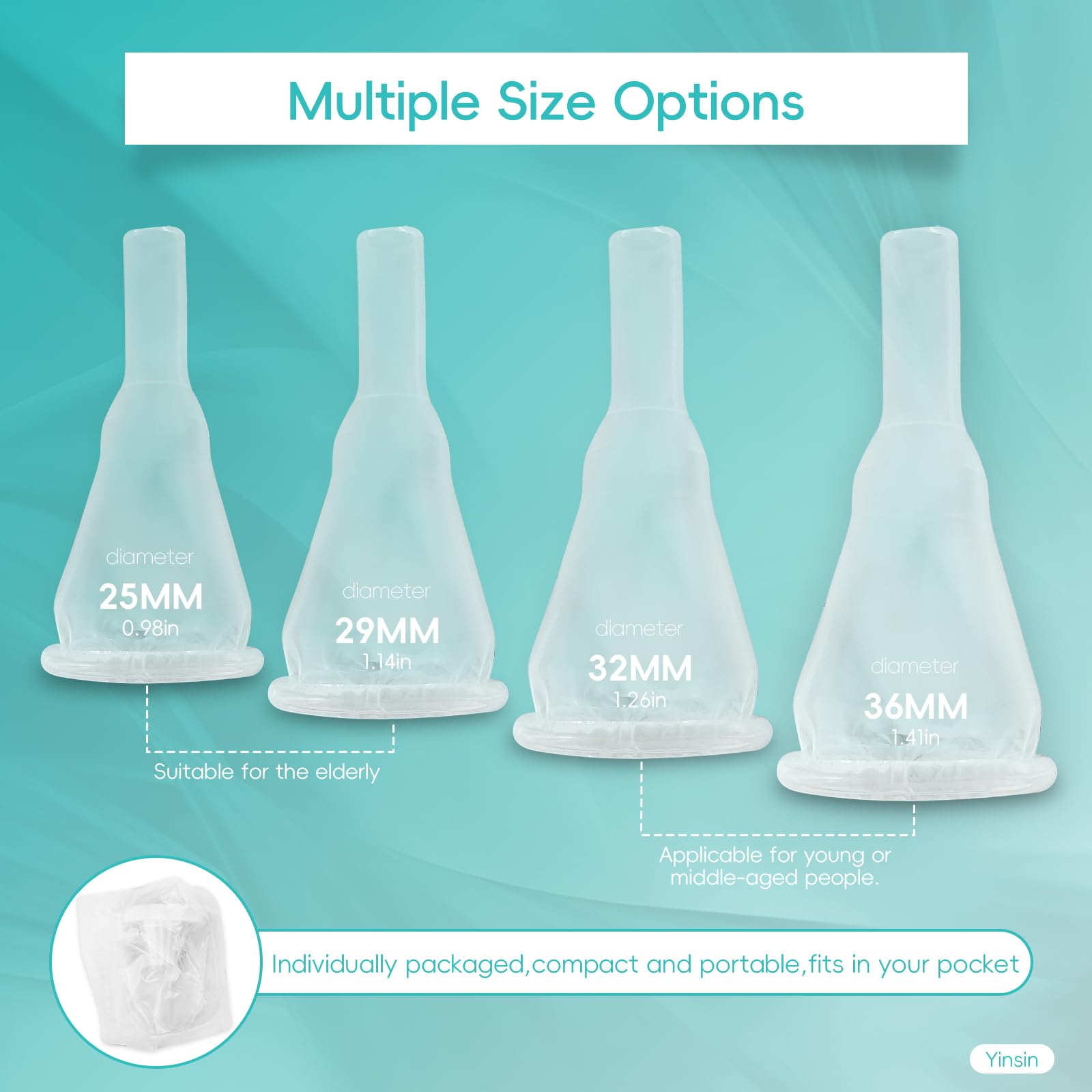 Yiisin silicone catheter adapts to different bags with flexible fit