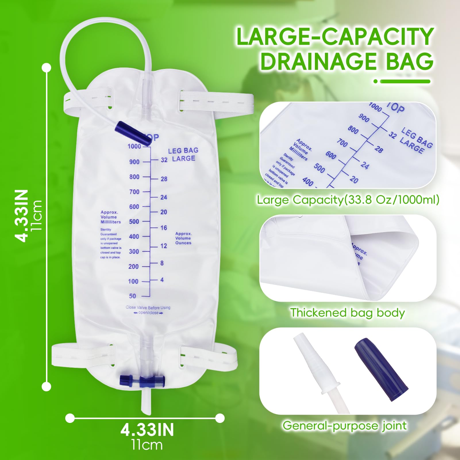 Yiisin leg bag with adjustable straps secured to leg for stable everyday use.