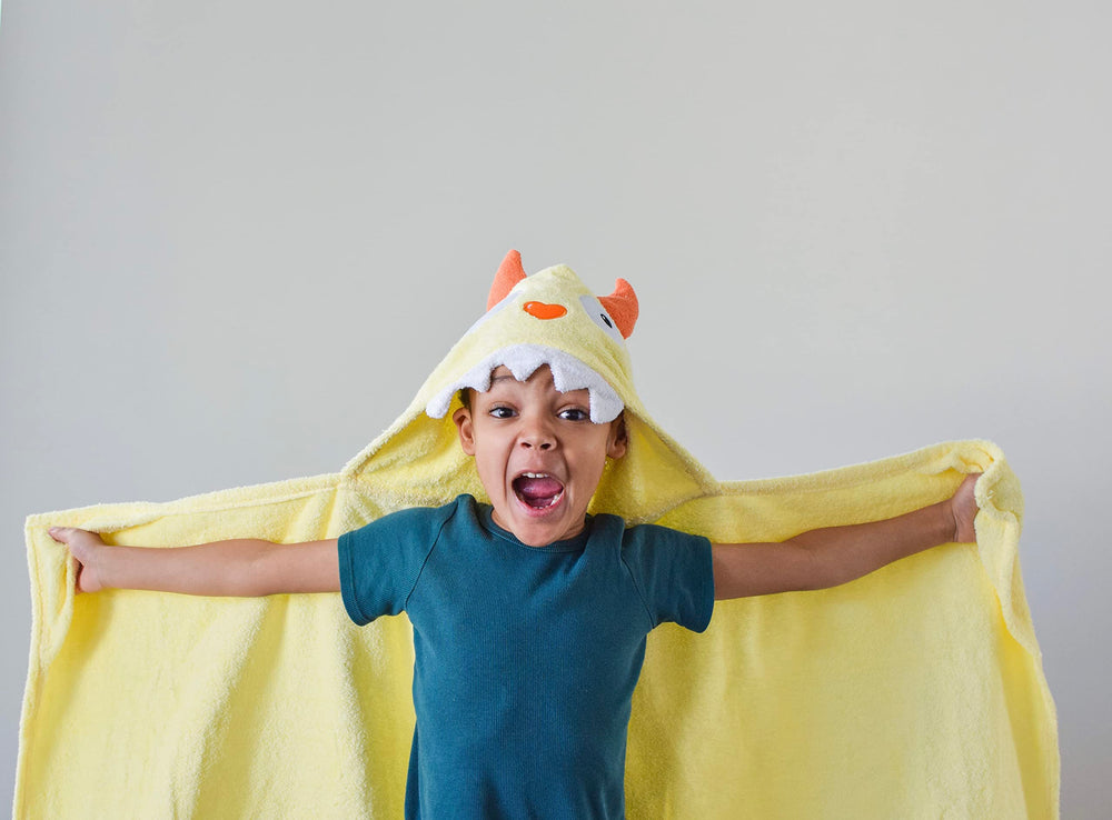 Yikes Twins baby shower gift towel with playful style