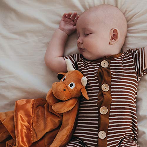 Yikes Twins Longhorn Lovey crinkle body texture boosts sensory exploration