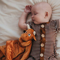 Yikes Twins Longhorn Lovey crinkle body texture boosts sensory exploration