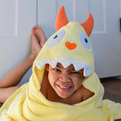 Yikes Twins orange horns design adds playful bath time charm