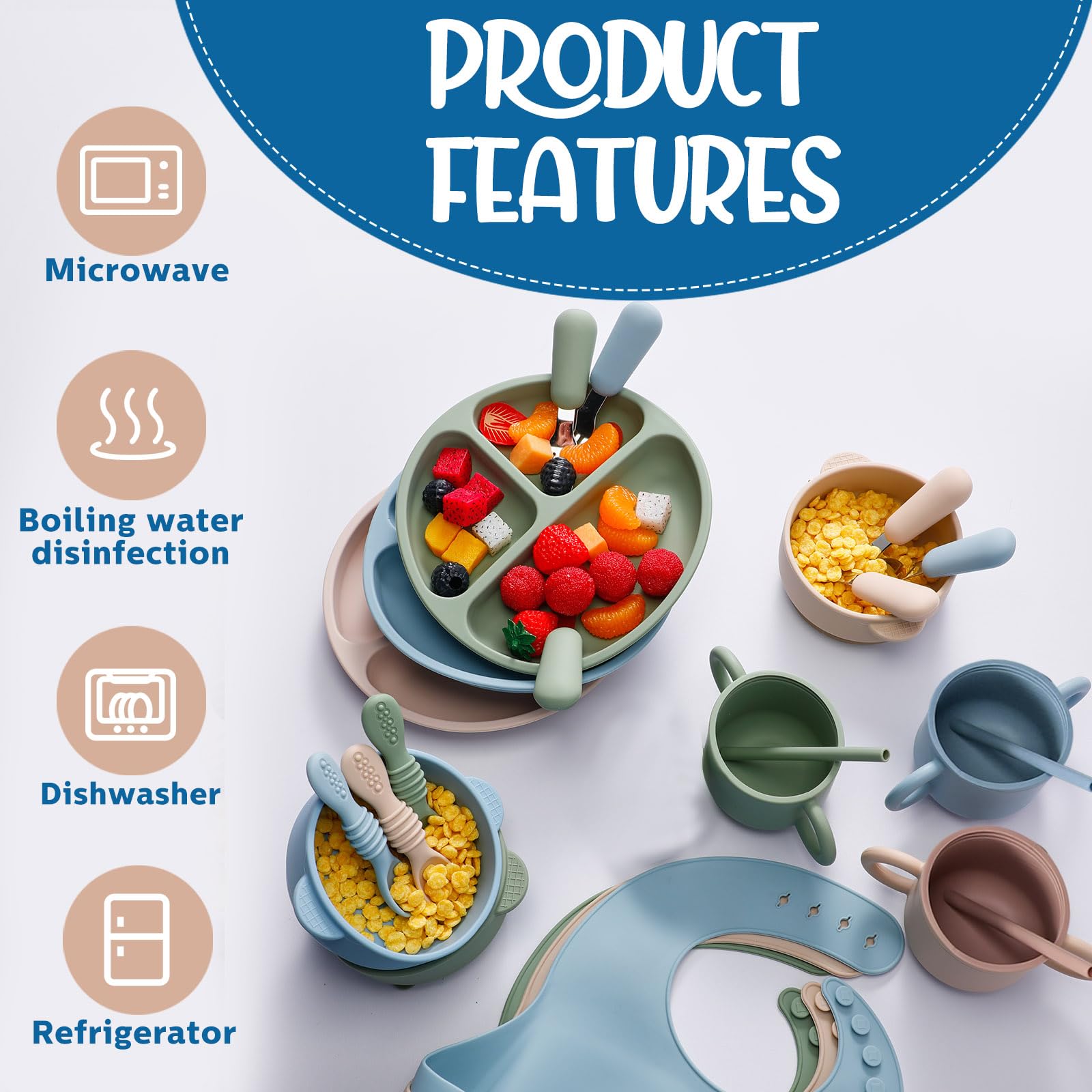 Yinder snack cup with double handles supports independent snacking.