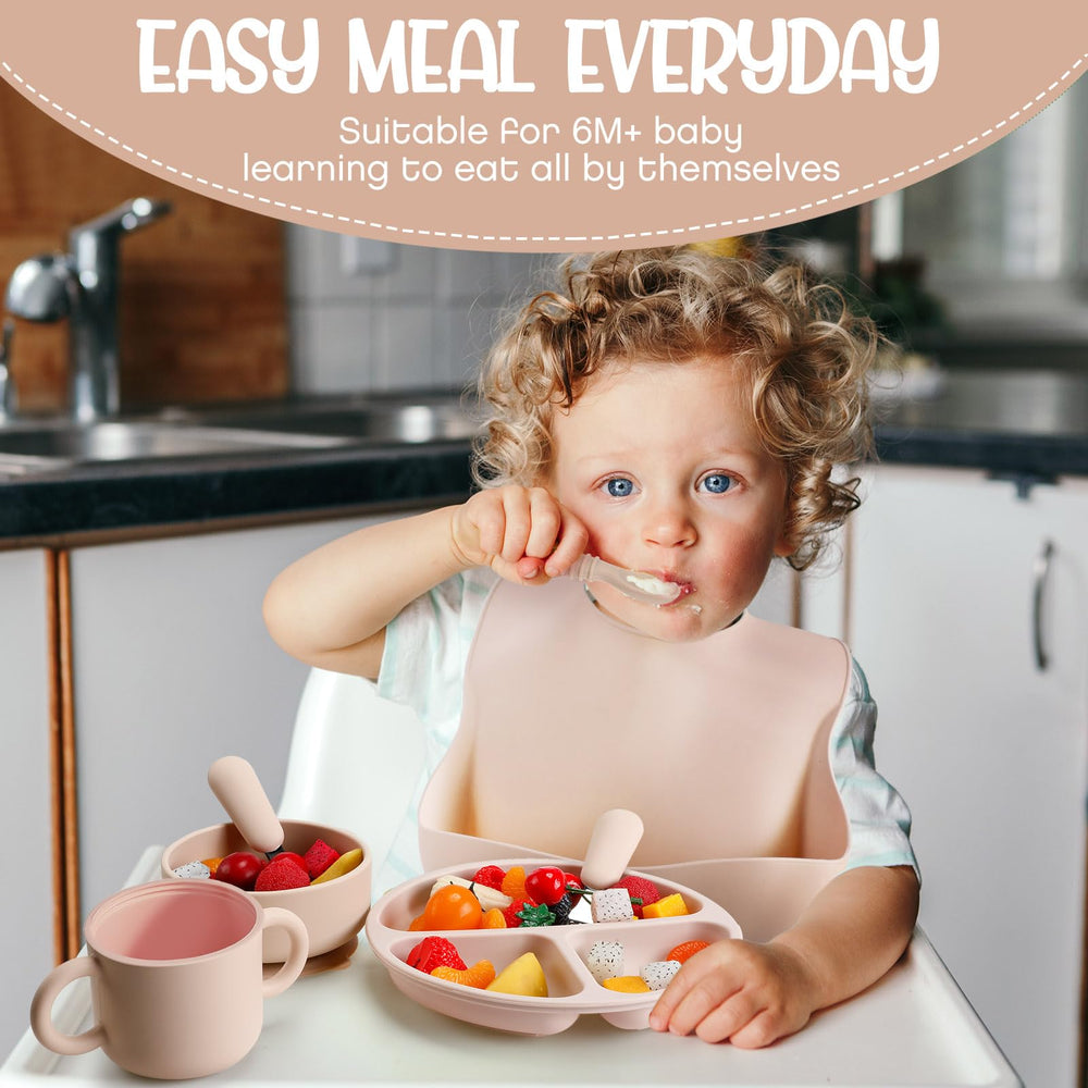 Yinder soft bowl with gentle edges for tiny hands during meals.