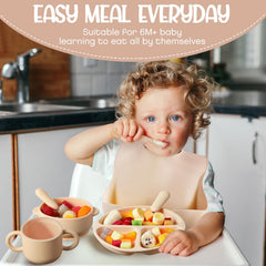 Yinder adjustable silicone bib ready to catch spills and protect clothes