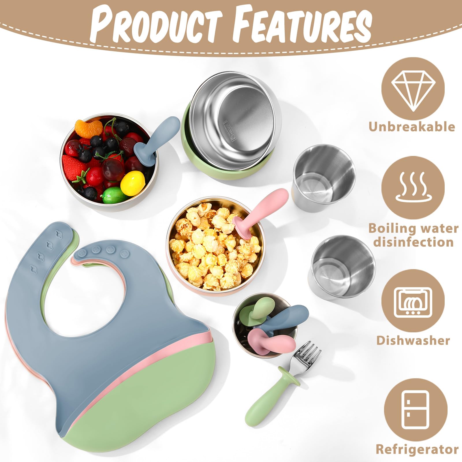 Yinder forks with soft edges for gentle self-feeding